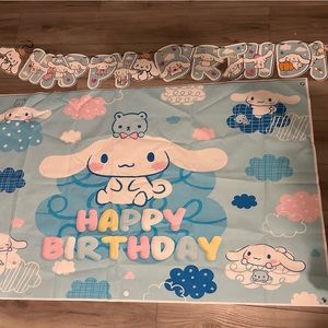 Sanrio cinnamoroll birthday banner